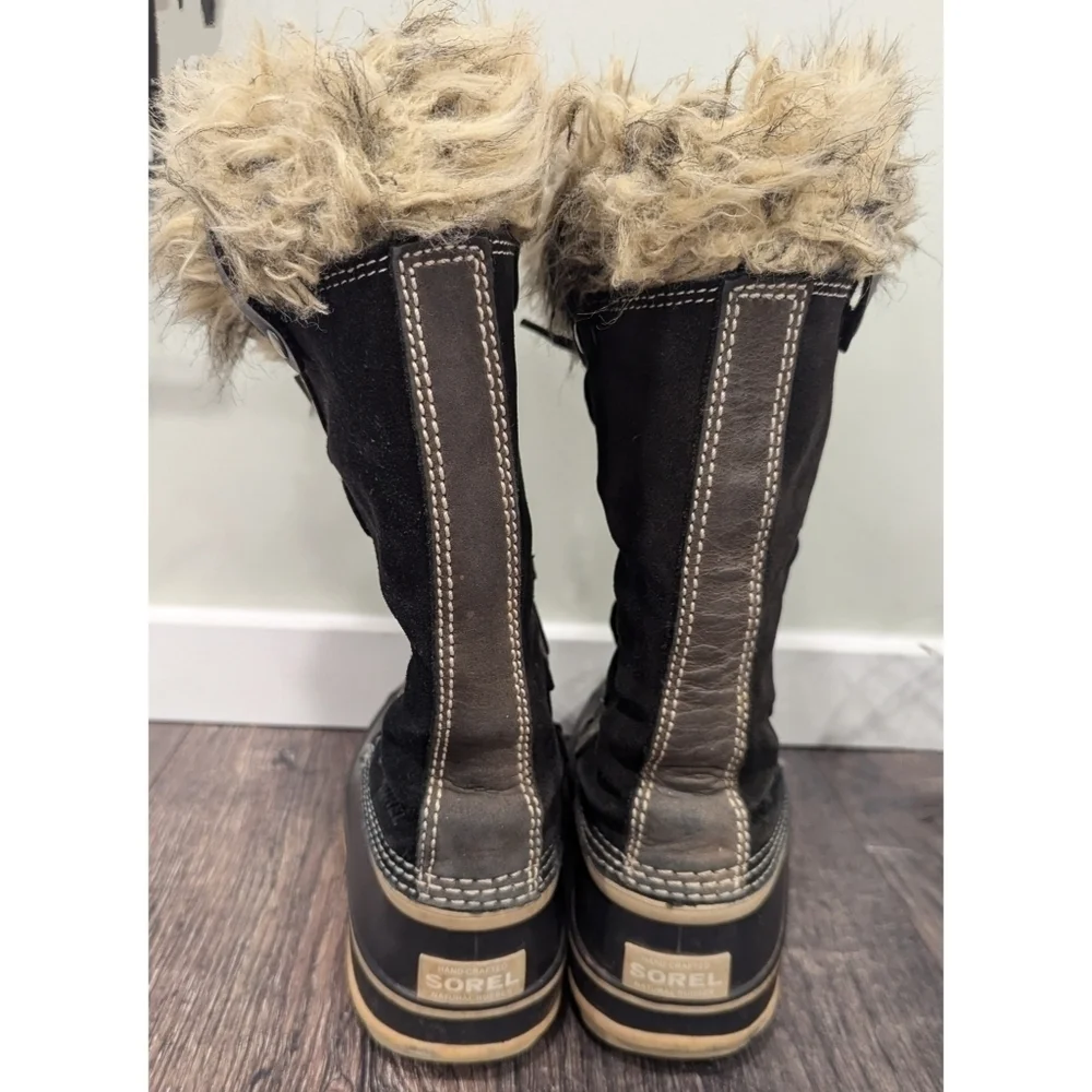 Sorel Joan of Arctic Black Quarry Winter Snow Boots Size 8